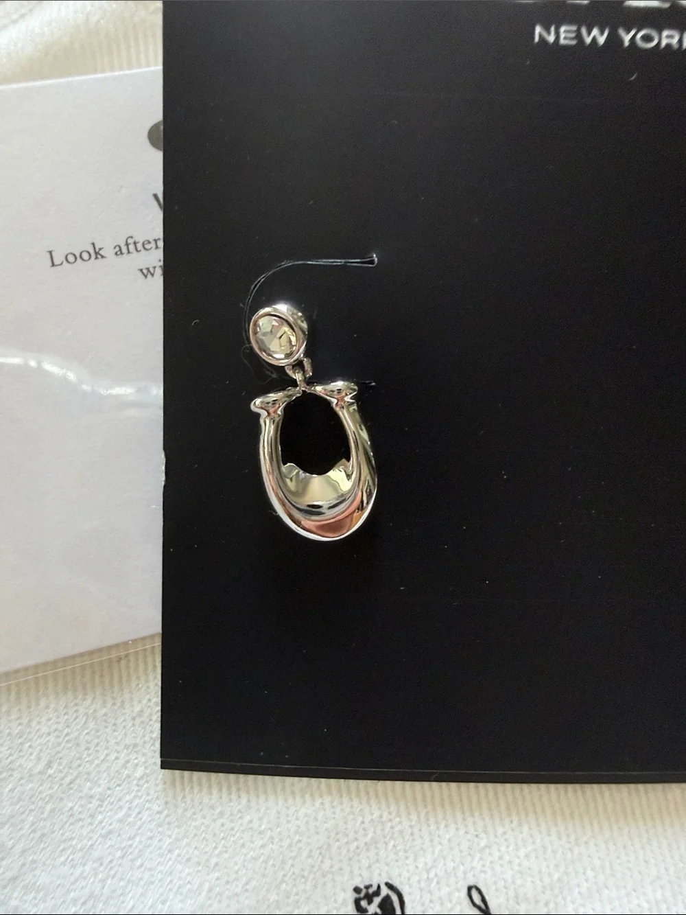 NWT COACH Sterling Silver Horseshoe Earrings
